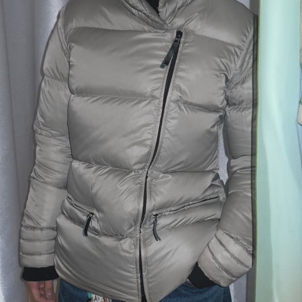 디젤 사선 덕다운 패딩