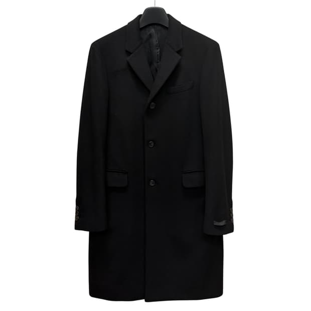 프라다 싱글 브레스티드 캐시미어 코트 (100) 