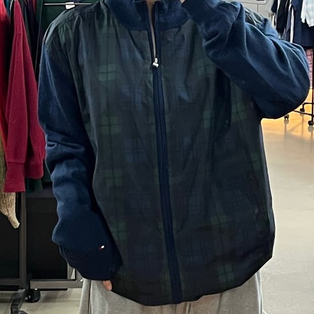 타미 바람막이+니트 집업