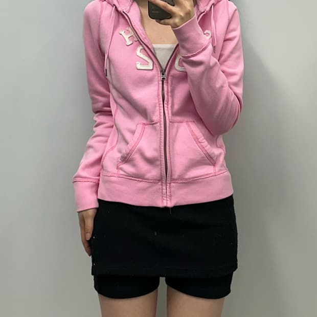 아베크롬비 y2k 와투케 딸기우유 후드집업