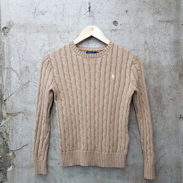 폴로 랄프로렌 라운드넥 케이블 니트 XS사이즈 