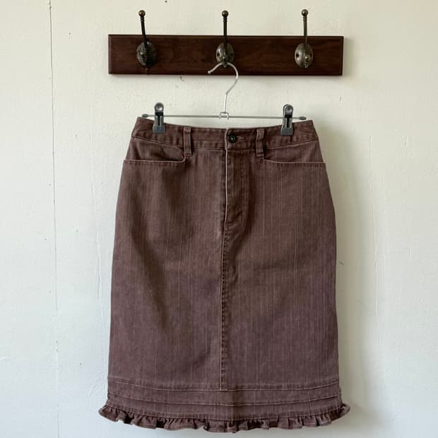 a.v.v 데님 플레어 스커트