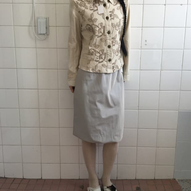 Flower pattern needle work point jacket