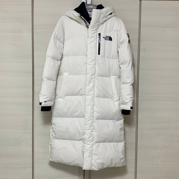 노스페이스 평창동계올림픽 화이트 롱패딩 오리털 M 95