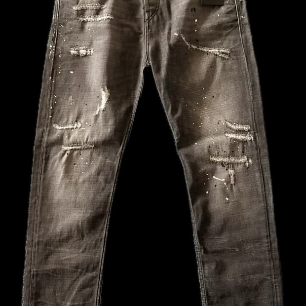 디젤 d vider distressed jeans