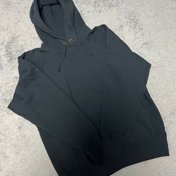 챔피온 리버스위브 블루택 후드티 블랙 2XL