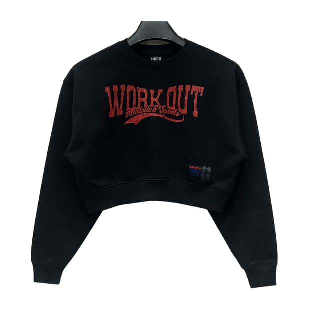 HDEX 에이치덱스 워크아웃 크롭 맨투맨 S