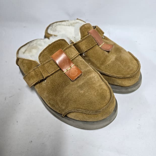 사토리산 스웨이드 털 안감 슬리퍼 230~235