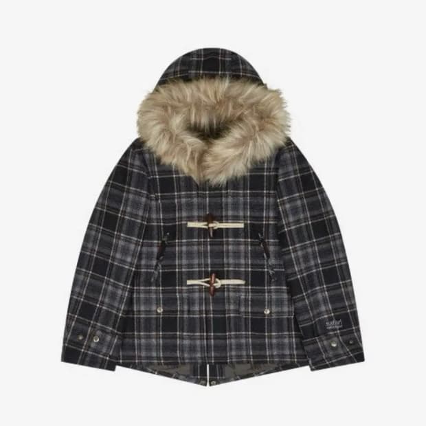 사파리스팟 1/2 레기온 체크 더플 코트