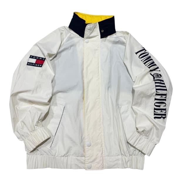 90’s 타미 힐피거 스펠아웃 우븐 자켓 