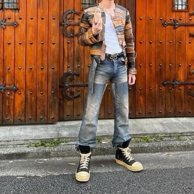 릭오웬스 다크쉐도우 레이스업 하이탑