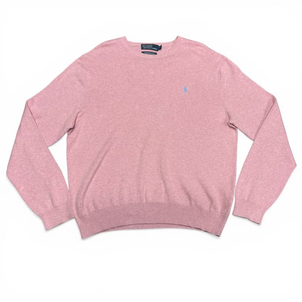 XL 폴로 랄프로렌 분홍 피마코튼 니트