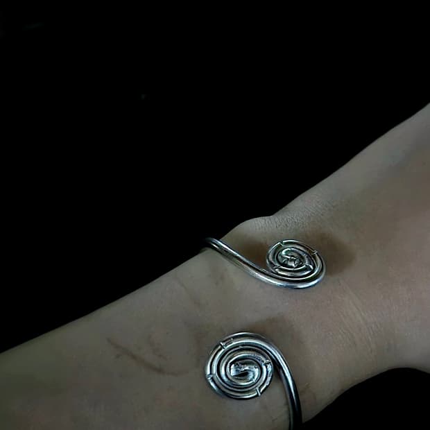 handmade silver bangle🌀bracelet