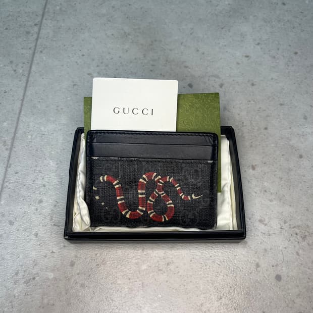 [정품] (풀구성) 구찌 CG 수프림 킹스네이크 카드지갑
