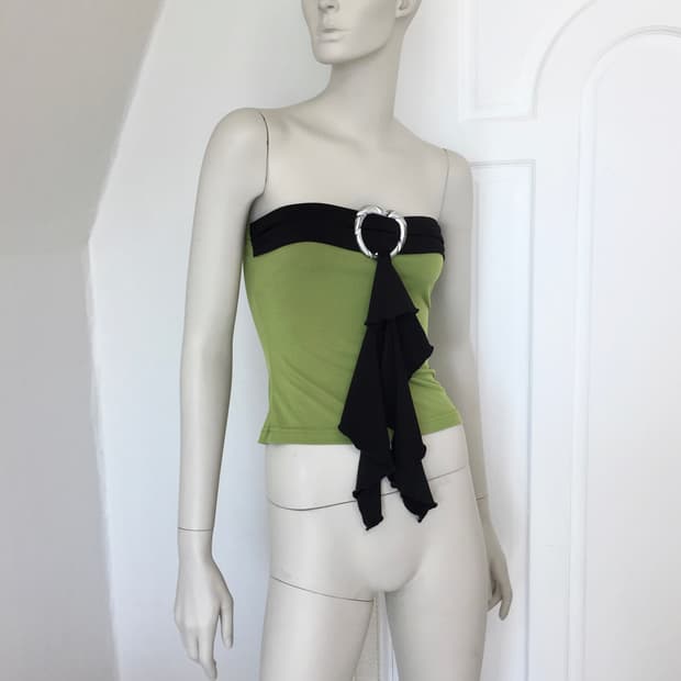 Greenery  Buckle Tube-Top
