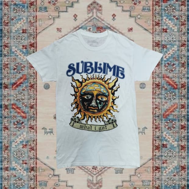 Sublime Sun Face 빈티지 그래픽 티셔츠 (S)