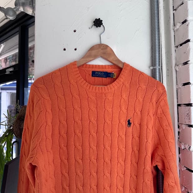 15401 - 폴로 랄프로렌 오렌지 케이블 니트