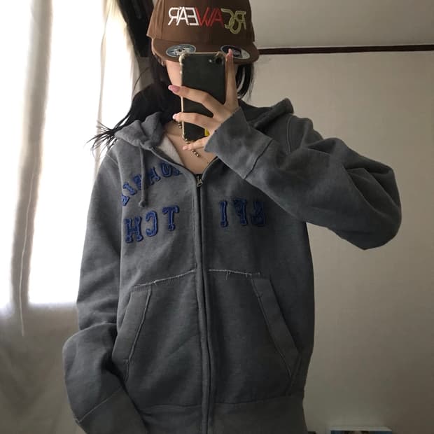 아베크롬비 그레이 후드집업