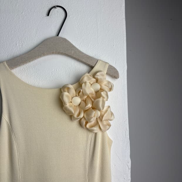 VALENTINO Ivory Corsage Dress