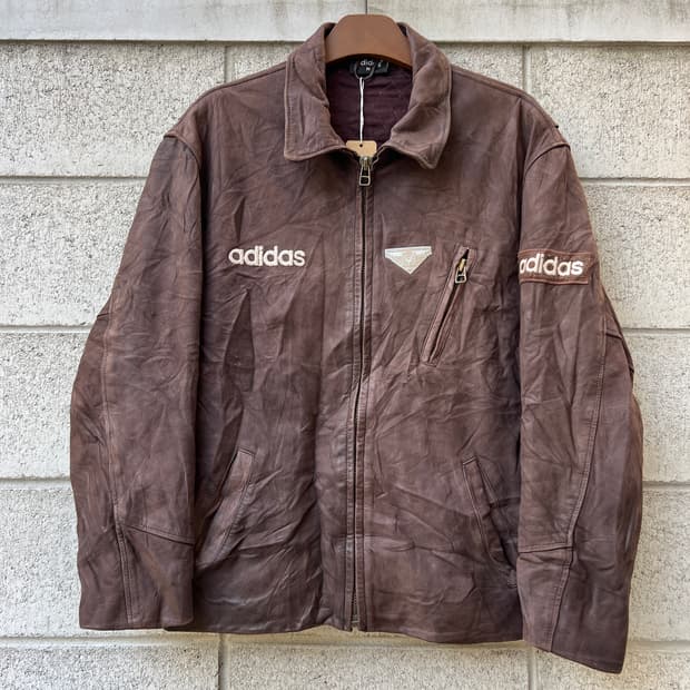 1980s ADIDAS LEATHER JACKET 80s아디다스가죽자켓