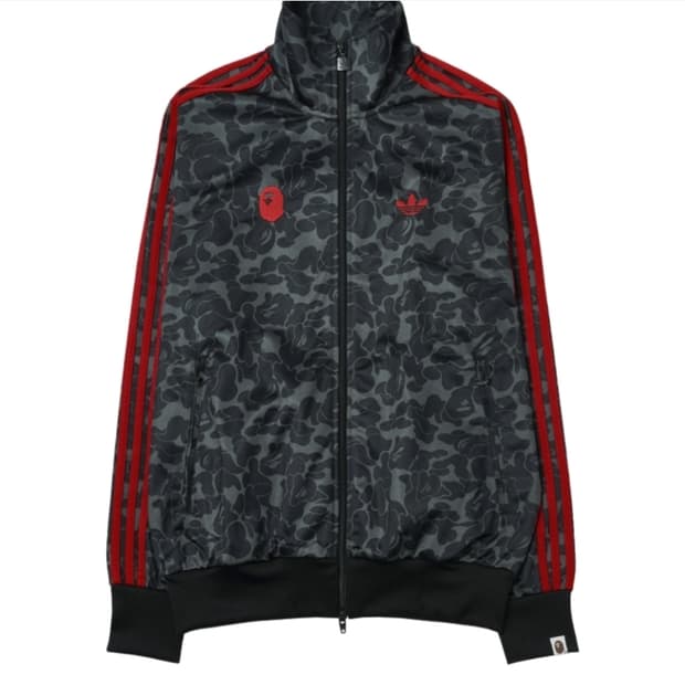 아디다스 x 베이프 트랙 탑 블랙 - US L