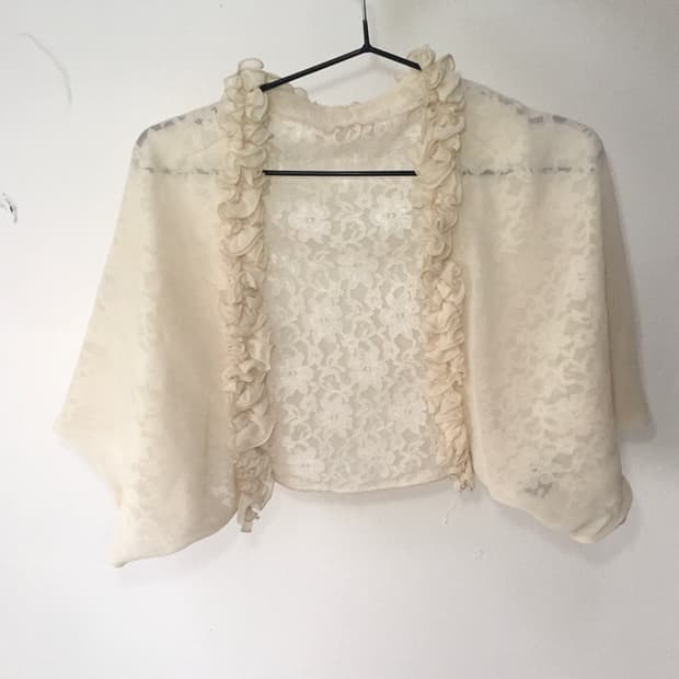 JPN Vintage 레이스 페어리 러플 볼레로