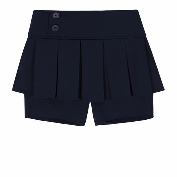 구해요/인오도르 MINI PLEATED SKIRT SHORTS 네이비