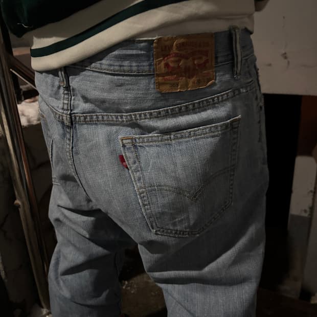 리바이스 569 연청 데님 팬츠