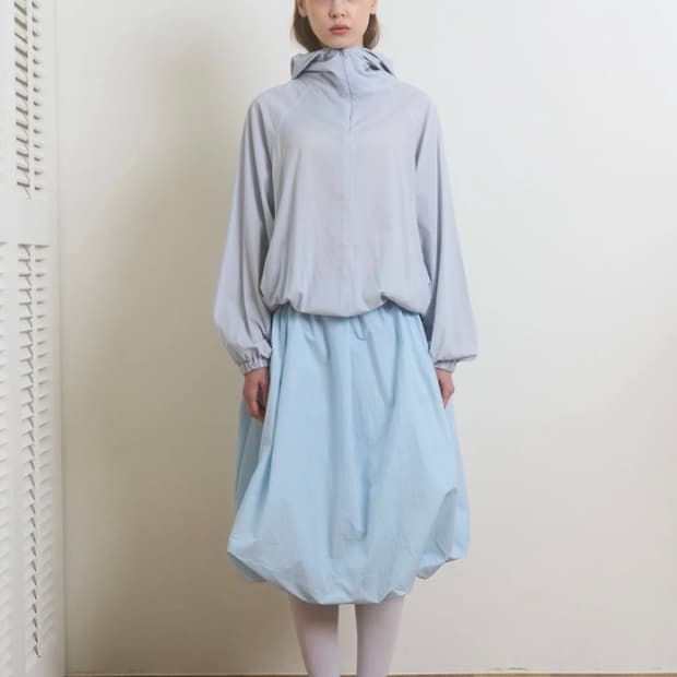 Pesto Ballon midi skirt cotton candy