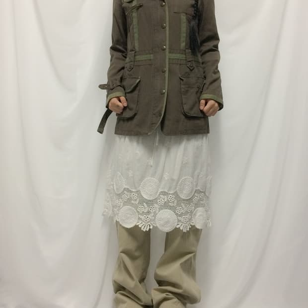 Multi pocket line detail high neck jacke