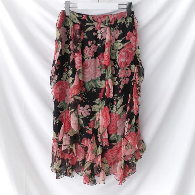 flower frill skirt