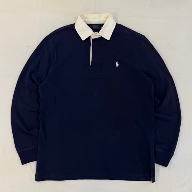 폴로 랄프로렌 럭비티 롱슬리브 카라티 네이비