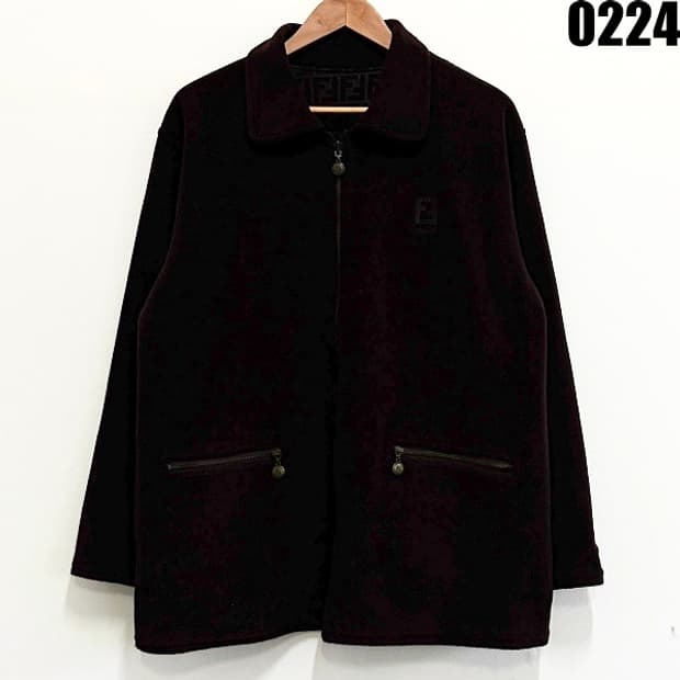 펜디 리버시블 집업 자켓 L 브라운 0224