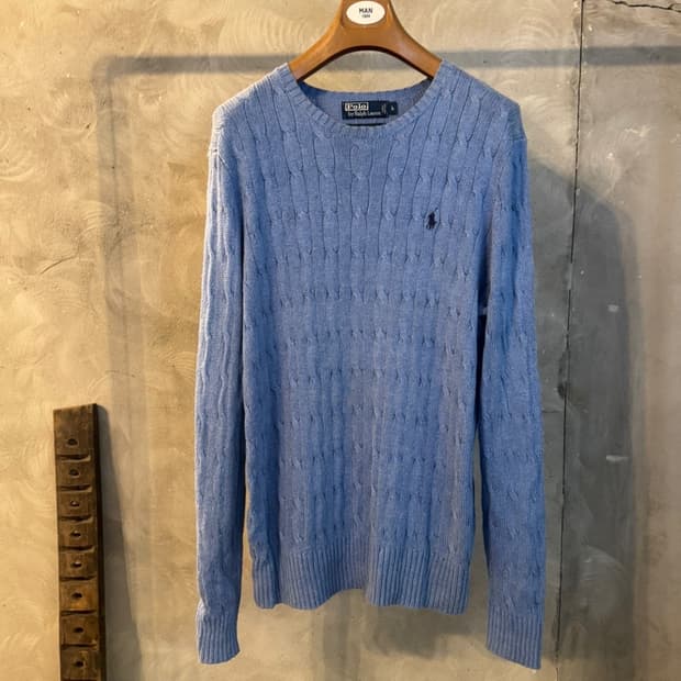폴로 랄프로렌 100% 실크 케이블 니트 105
