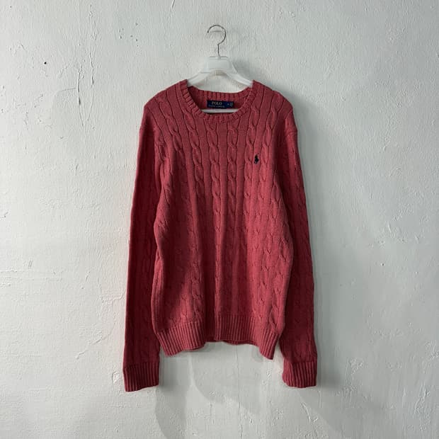 폴로랄프로렌 핑크 니트 100