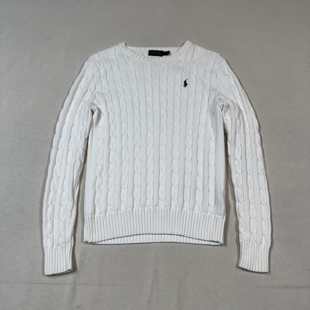 M) 폴로 랄프로렌 케이블 꽈배기 라운드넥 니트