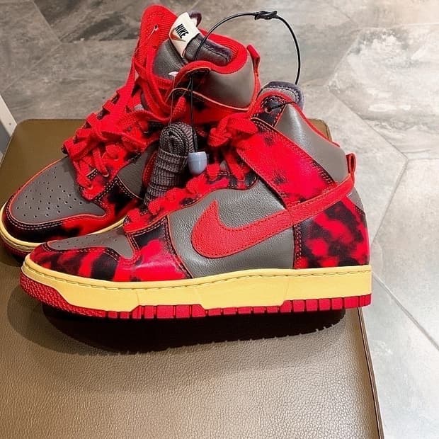 (정품/새상품) 나이키 남성 덩크 하이 칠리 레드