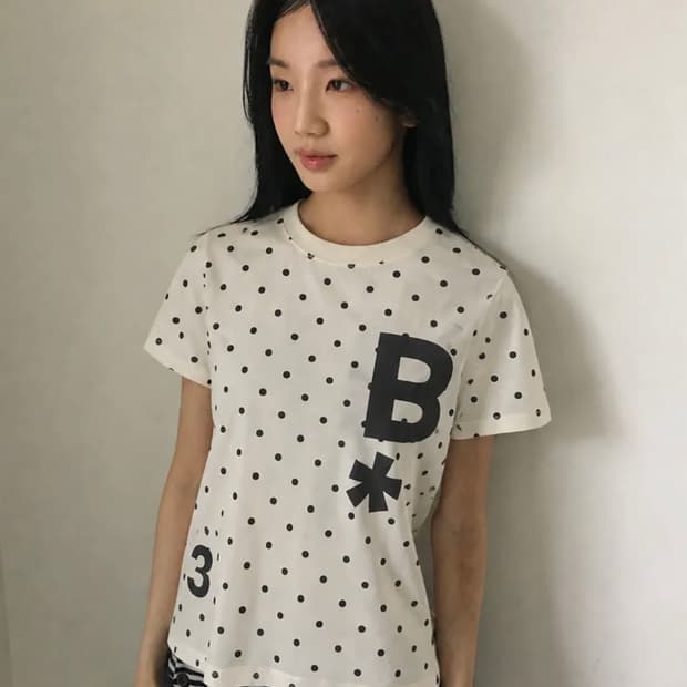 바우프 B logo 슬림핏 티셔츠