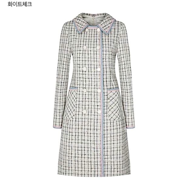 라인 트위드 원피스