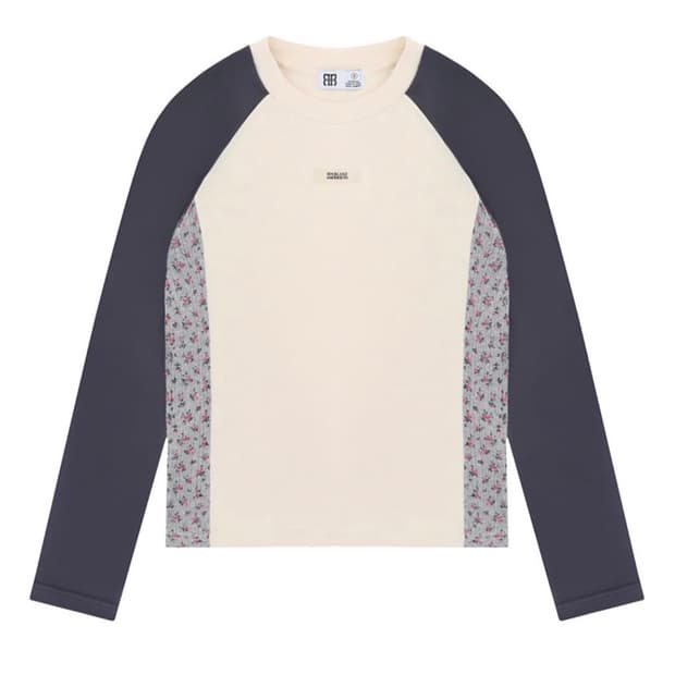 락케이크 플라워패턴 롱슬리브 긴팔티셔츠