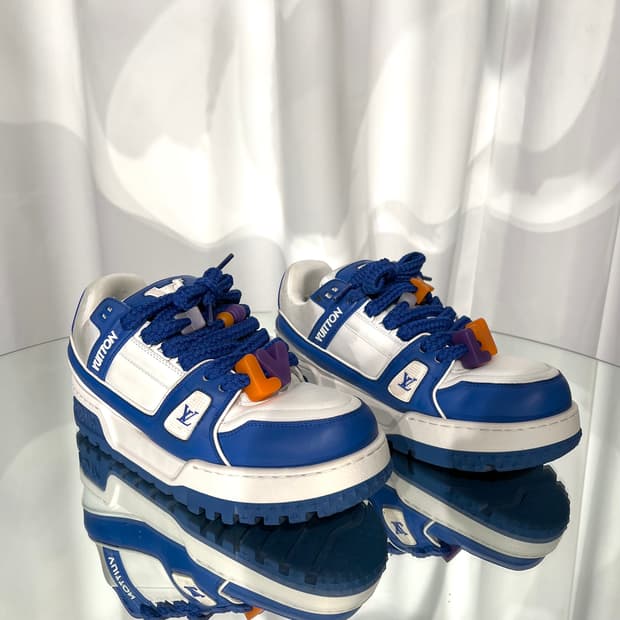 [정품] 루이비통 맥시 트레이너 스니커즈 블루 7사이즈