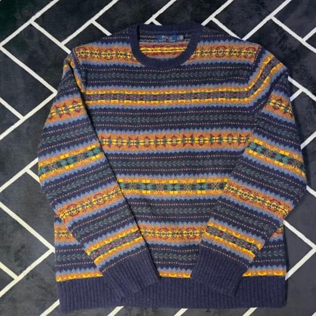 폴로 랄프로렌 페어아일 니트 L 네이비