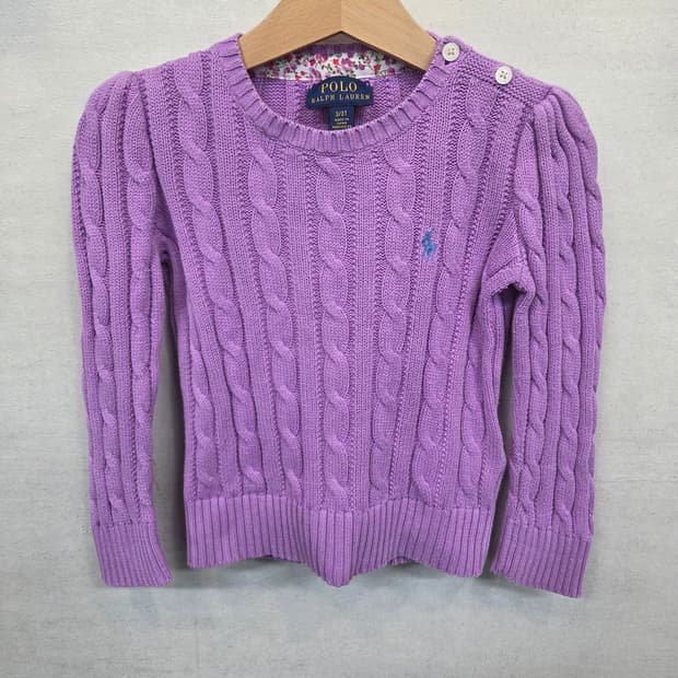 폴로랄프로렌 키즈 꽈배기 케이블 니트 3