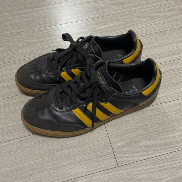 아디다스 삼바 OG 다크 브라운 프리러브 옐로우 240