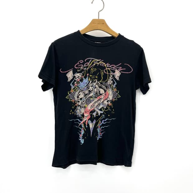 [Ed Hardy] 에드하디 펑크 스컬 프린팅 반팔티셔츠