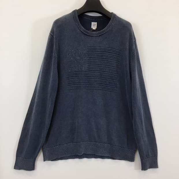 GAP 갭 피그먼트 성조기 코튼니트 XL 