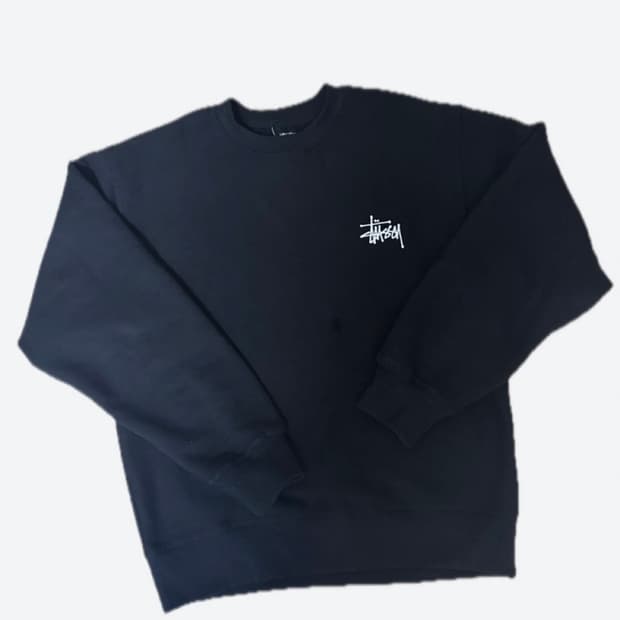 스투시 블랙 기모맨투맨