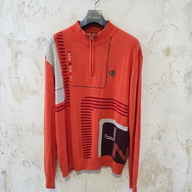 Jack Nicklaus 남성 반집업 니트 100