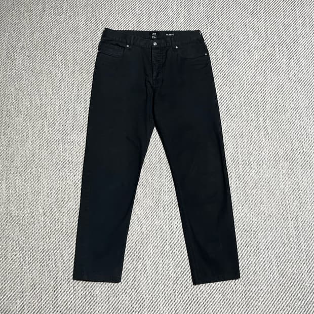 [32] H&M 슬림핏 블랙 코튼 팬츠