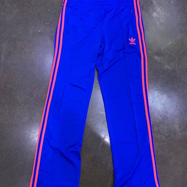 아디다스 파이어버드 트랙팬츠 블루 핑크 100